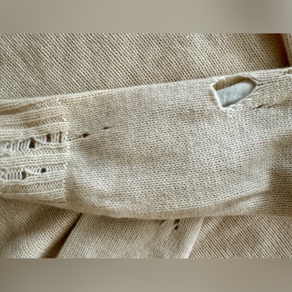 Diesel Men’s Cream Alpaca Knit Sweater size L - Picture 7 of 11